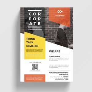 Achetez le Template PSD pour Flyer Corporatif Moderne